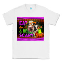 White eat drink and be scary cow Classic Tee - LillyAllenDesigns