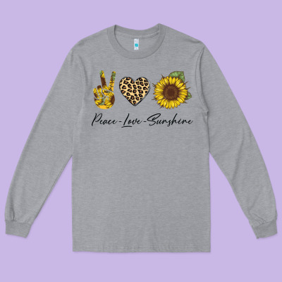 Peace Love Sunshine Long Sleeve Tee Designed By Bettercallsaul