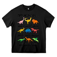 Black god says i am dinosaurs handsome Heavy Core Tee - MaliasSmallBusiness