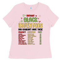 Bubblegum Pink black inventors black history Ladies Tee - MaliasSmallBusiness