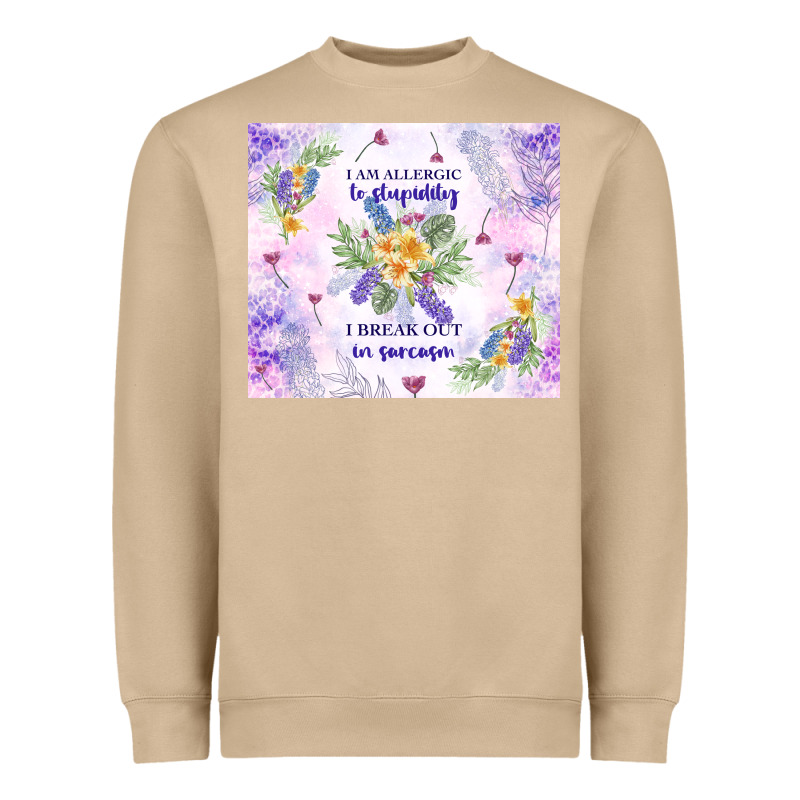 I Am Allergic To Stupidity Heavyweight Sweatshirt by TumblerDesignByShophia | Teevron