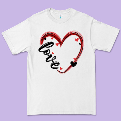 Valentines Day Heart Premium Tee Designed By Maliassmallbusiness