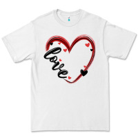 White valentines day heart Premium Tee - MaliasSmallBusiness