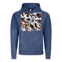 Vintage Denim cowhide background Vintage Hoodie - RanaPortraitStore