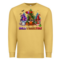 Antique Gold happy hallothanksmas Premium Sweatshirt - FaDigitalArtStudio