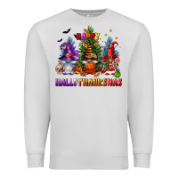 Dove Grey happy hallothanksmas Premium Sweatshirt - FaDigitalArtStudio
