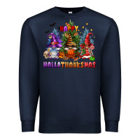 Navy happy hallothanksmas Premium Sweatshirt - FaDigitalArtStudio