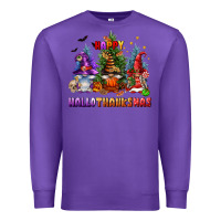 Purple happy hallothanksmas Premium Sweatshirt - FaDigitalArtStudio