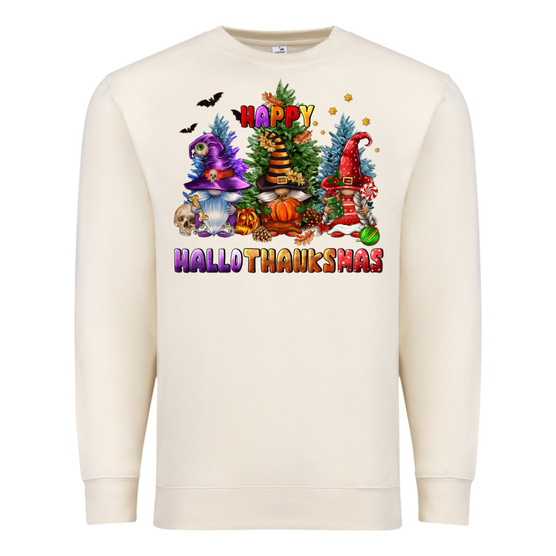 Happy Hallothanksmas Premium Sweatshirt by FaDigitalArtStudio | Teevron