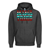 Charcoal Heather Mama Tried Serape Zipper Hoodie - CowCowDesign