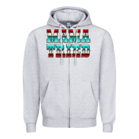 Heather Grey Mama Tried Serape Zipper Hoodie - CowCowDesign