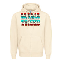 Sandshell Mama Tried Serape Zipper Hoodie - CowCowDesign