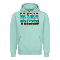 Seafoam Mama Tried Serape Zipper Hoodie - CowCowDesign