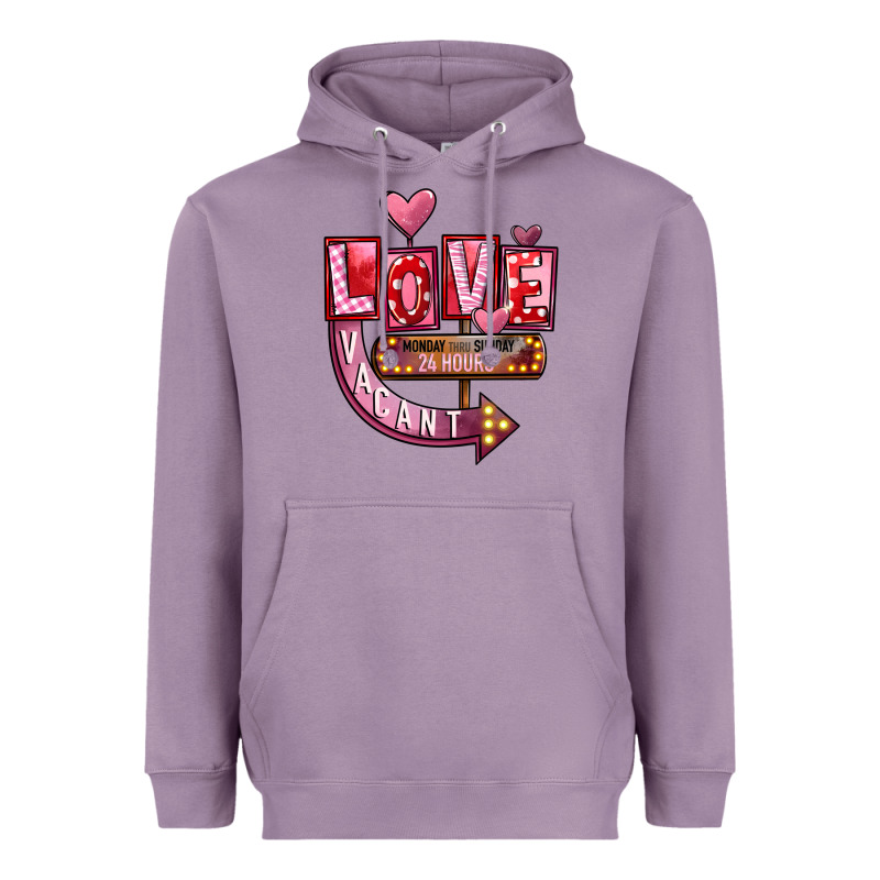 Valentines Day Love Vacant Heavyweight Hoodie by FaDigitalArtStudio | Teevron