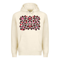 Tofu Valentine's Day leopard and heart background Premium Hoodie - FaDigitalArtStudio