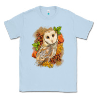 Dusty Blue Fall Owl Classic Tee - LillyAllenDesigns