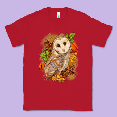Fall Owl Classic Tee Designed By Lillyallendesigns