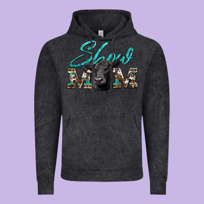 Show Mom Aztec Cowhide Black Angus Vintage Hoodie Designed By Artiststas