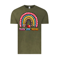 Vintage Olive teach love inspire rainbow Vintage Tee - Artiststas