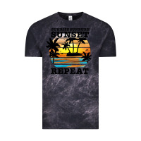 Cloud Black sunrise sunburn sunset repeat Vintage Tee - JahusDesignShop