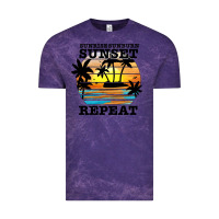 Cloud Purple sunrise sunburn sunset repeat Vintage Tee - JahusDesignShop