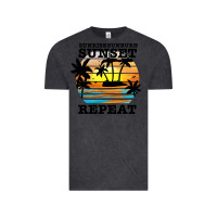Vintage Black sunrise sunburn sunset repeat Vintage Tee - JahusDesignShop