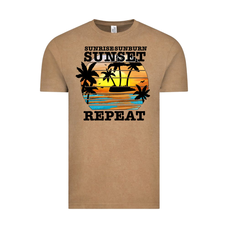 Sunrise Sunburn Sunset Repeat Vintage Tee by JahusDesignShop | Teevron