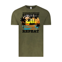 Vintage Olive sunrise sunburn sunset repeat Vintage Tee - JahusDesignShop