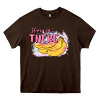 Chocolate Brown hang in there Heavy Core Tee - MaliasSmallBusiness