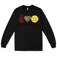 Black Peace Love Softball Long Sleeve Tee - Bettercallsaul
