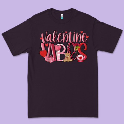 Valentine Vibes Premium Tee Designed By Maliassmallbusiness
