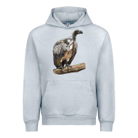 Heather Grey Vulture Bird Urban Hoodie - LillyAllenDesigns