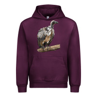 Mauve Wine Vulture Bird Urban Hoodie - LillyAllenDesigns