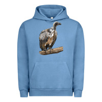 Pigment Pebble Blue Vulture Bird Urban Hoodie - LillyAllenDesigns