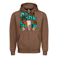 Chestnut Girl Mom Cow Flowers Zipper Hoodie - CowCowDesign