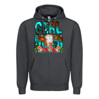 Smoke Girl Mom Cow Flowers Zipper Hoodie - CowCowDesign