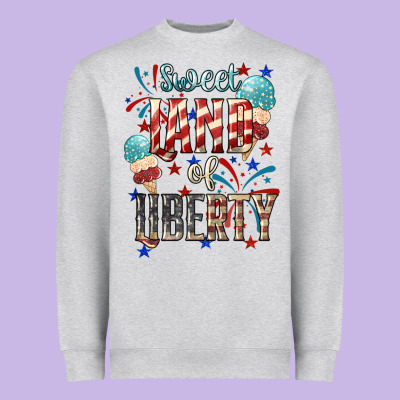 Sweet Land Of Liberty 4th Of July Heavyweight Sweatshirt Designed By Howdyjamesfarm
