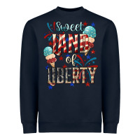 Navy Sweet land of liberty 4th of july Heavyweight Sweatshirt - HowdyJamesFarm