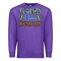 Purple teacher of tiny humans Premium Sweatshirt - BundleAndBundleShop