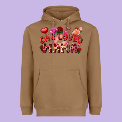 One Loved Mama Heavyweight Hoodie Designed By Fadigitalartstudio