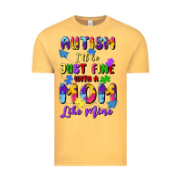 Vintage Mustard autism i'll be just fine with a mom like mine Vintage Tee - Artiststas