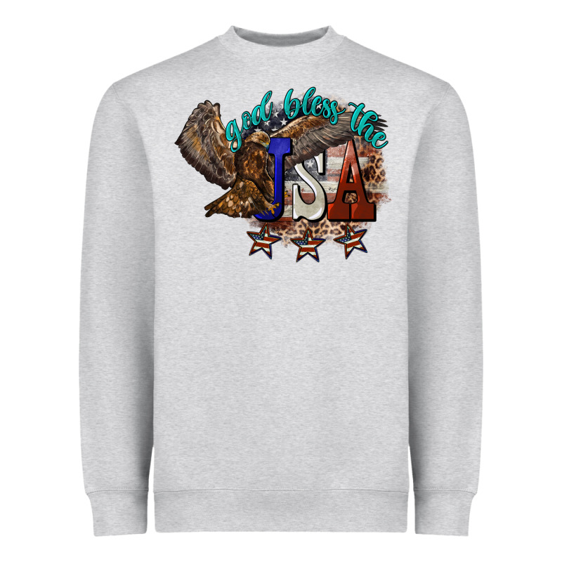 God Bless The Usa Eagle 4th Of July Heavyweight Sweatshirt by HowdyJamesFarm | Teevron