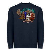 Navy God bless the USA Eagle 4th of july Heavyweight Sweatshirt - HowdyJamesFarm