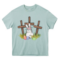 Arona floral watercolor easter bunny cross Heavy Core Tee - MaliasSmallBusiness