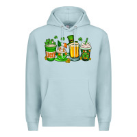 Blue Mist St. Patrick's Day coffee cups Premium Hoodie - OliviaCreatesArt