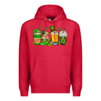 Cardinal St. Patrick's Day coffee cups Premium Hoodie - OliviaCreatesArt