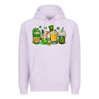 Lilac St. Patrick's Day coffee cups Premium Hoodie - OliviaCreatesArt