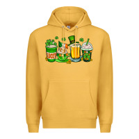 Mustard St. Patrick's Day coffee cups Premium Hoodie - OliviaCreatesArt