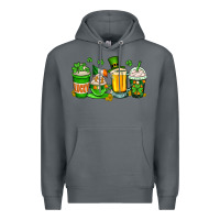 Rock St. Patrick's Day coffee cups Premium Hoodie - OliviaCreatesArt