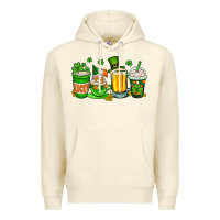 Sandshell St. Patrick's Day coffee cups Premium Hoodie - OliviaCreatesArt